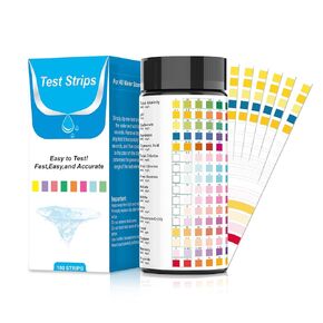 Water Testing Kits for Drinking Water - 100 Strips 16 in 1 Well, Tap and Drinking Water Test Kit, Water Test Strips with Hardness, pH, Lead, Iron, Copper, Chlorine, and More