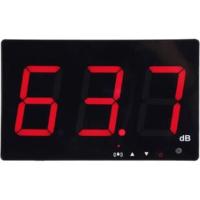30-130dB Digital Sound Level Meter, Noise Decibel Meter with 9.6in LCD Screen, Wall Mounted USB Powered Noise Tester with Alarm Function, for Measuring Noise