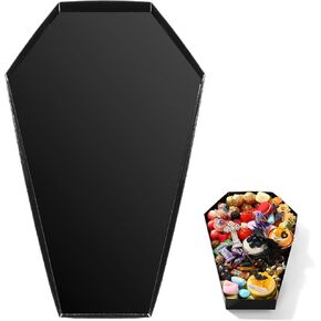 13.7 بوصة تابوت الهالوين صينية تشاركوتيري قابلة للتعبئة لحاوية الهالوين حلوى مقطوعة من المعجون لحفلة الهالوين، حلوى الكوكيز، صندوق حلوى كب كيك، لوازم الحفلات in Kuwait