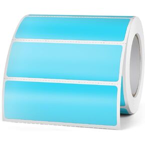 Orange Thermal Labels 1 × 3 Inch Vinyl Rectangular Waterproof Direct Printer Sticker Self-Adhesive Perforated Postage Tag for Logo DIY Barcodes UPC Office Address 500 PCS