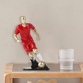 European Cup America's Cup Football Statue Player Ornaments Office Bookcase Decoration Small Statue Shelf Decoration Coffee Table Home Decoration Gift for Friends (Tackle)