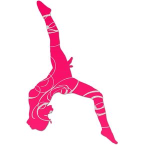 Decal Serpent Pink Spiral Gymnast Color Vinyl Sports Car Laptop Sticker - 6"