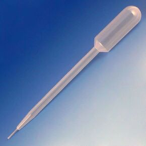 Globe Scientific 134020-S01 Transfer Pipet, Fine Tip, LDPE, Sterile, Individually Wrapped, 1.5mL Capacity, 104mm Length, Pack of 400