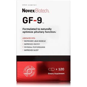 Novex Biotech GF-9 – HGH Boosting Supplement for Men – Workout Complex for Men – Support Energy, Endurance, Sleep, 120 Ct (30-Day Supply)