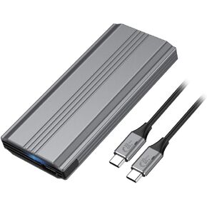 Xiwai 40Gbps USB4 Type-C to PCI-E 4.0 X4 NVMe Aluminum M.2 Enclosure NGFF M-Key with Cooling Fan, Anti-Drop SSD Case USB-C 20Gbps ASM2464 Chipset