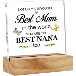 Mother in Law Gifts From Daughter in Law, Gifts for Mother in Law Birthday Christmas Mother's Day, Mother in Law Clear Acrylic Sign Presents