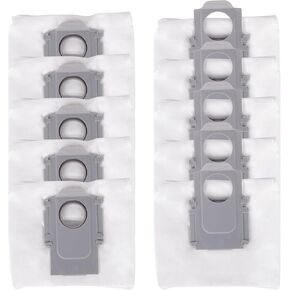 10 Pack Micro Synthetic Cloth Vacuum Bags Compatible with Roborock S8+, S8 Pro Ultra, S7 MaxV Ultra, S7 Pro Ultra, Q5+, Q7+, Q7 Max+ Robot Vacuum Cleaner Disposable Bag