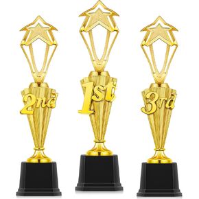 3rd 2nd 1st Place Trophy First Place Trophy Plastic Trophy Award for Sports Tournament Funny Trophy Cup for Football Soccer Competitions Reward Ceremony