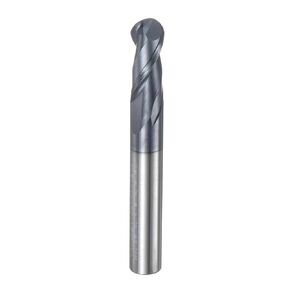 uxcell Ball Nose End Mill CNC Router Bit, 5/32" Radius 5/16" Shank Solid Carbide AlTiN Coated Upcut Spiral 2 Flutes Cutter Milling Tool, 5/16" Dia 2-1/2" Total Length