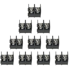 Heyous 10PCS Black PCB Terminal Block 7.62mm Pitch Pluggable Terminal Block Connector 2 Positions PCB Mount Plastic Screw Terminal Block Connector for Small Electronic Watch and Calculator