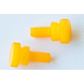 Nylon Thumb Screws, 1/4"-20 x 1/2" Long, Pack of 2 (Black)