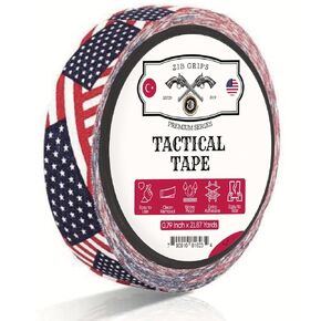 Protective Multipurpose Black Tape or Guns, 0.79 Inch x21.87 Yards, Water Resistant & Non-Reflective Grip to Wrap Improve Handles, Cloth Hockey Tape, Stick Tape (American Flag)