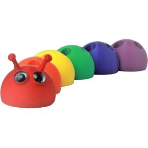 Test Tube Rack, 16mm Tube Size, Holds 15 Tubes, Fun Caterpillar Design (Rainbow, 16mm Tube Size)