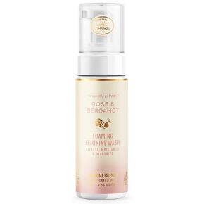Honestly pHresh Natural Prebiotic & Probiotic Foaming Feminine Wash, pH Balanced with Essential Minerals, Safe for Sensitive Skin, 24 Hour Odor Protection, 5 Oz, Rose Bergamot