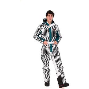 OOSC Fall Line Black & White Men's Ski Suit
