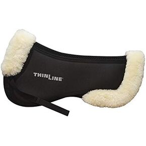 Thinline Trifecta Cotton Half Pad with Sheepskin Rolls Natural Medium