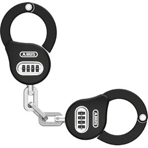 ABUS Chain Claw 10 Handcuff Lock - Bicycle Lock for Securing Bicycle, E-Scooter and Scooter - 47 cm Long - with Number Code - Black