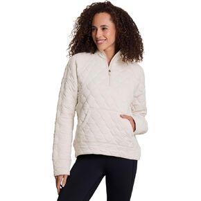 Avalanche Women's Soft Quilted Mid Weight 1/4 Zip Pullover Sweatshirt With Pocket