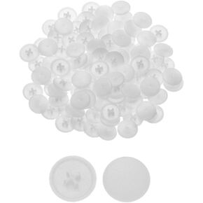 100Pcs White Screw Cap Covers Assortment Kit,Plastic Self-Tapping Caps Hole Covers for Phillips Screws Head,Decoration Tapping Self-Tapping Screws Fasteners, Cabinet (11mm)