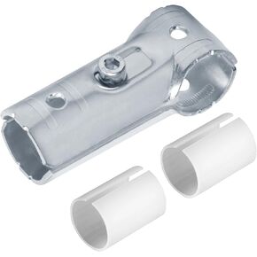 eoere 20 Sets T Pipe Clamp Connector Chain Link Fence Clamp, Steel Tee End Rails Clamps, Fit for OD 25.4 mm Stainless Steel Pipe, and Fit for 3/4" Electrical-Metallic Tubing with PE Adapter Shims