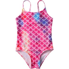 LIZENS Girls One Piece Seach Sathing Suit Mermaid Swimwear Multicolor Kids Quick Dry 2-12 Years