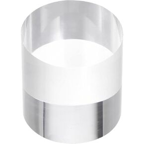 MECCANIXITY Clear Acrylic Solid Cylinder Round Display Riser, 1.6 inches (Height) x 1.6 inches (Diameter), for Showing Your Collectibles, Cosmetics