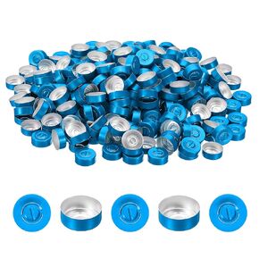 PATIKIL 20mm Flip Off Caps, 300 Pcs Flip Off Caps Flip Off Seals Flip Off Vial Seals Plastic Aluminum Caps Cover for Glass Vial Bottle, Green