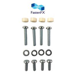 M6 TV Wall Mount Screws/Bolts in 2 Lengths with spacers and washers - high Strength zinc Plated Steel
