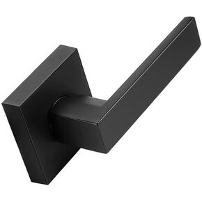 Probrico Matte Black Dummy Door Levers Interior Door Handles, Heavy Duty Levers for Closet, Non-Turning Reversible Levers for Left Right Handed Doors,10 Pack(Contractor Pack)