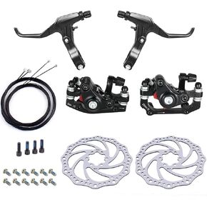 SENQI Aluminum Alloy Disc Brake Kit Front and Rear for Mountain Bikes Folding Bikes Bicycle Brake Kit Mechanical Disc Brake Set