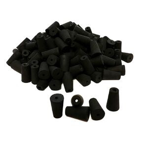 RS-000-1 Rubber Stoppers, Size 000, Drilled 1-Hole (1-Pound Pack)