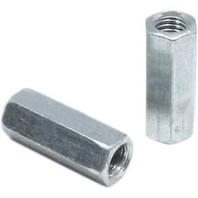 5pcs M8 x 1.25 x 27mm Long Rod Coupling Hex Nut Connector Zinc Plated