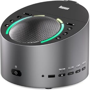 Sleep Machine Upgraded by White Noise Sound Machine, Schumann Wave, Aromatherapy Machine, Smart Lights – Ideal 4-in-1 Therapy System for Sleep, Relaxation at Home, Office, for Baby, Kids, and Adults.