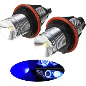 Angel Eye Halo Ring Marker Side Light 2x 5W Replacement for BMW E39 E53 E60 E61 E63 E64 E65 E66 E87 525i 530i xi 545i M5 LED (White Light)