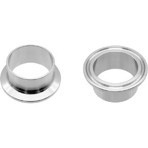 1.5 Inch Tri Clamp Ferrule for 1.5" Sanitary Tri-Clamp Fittings 304 Stainless Steel TC Short Weld Ferrules 2PCS