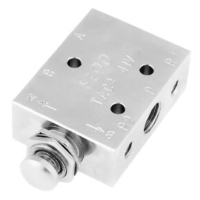 TAC2-41P 2 Position 3 Way Push Button Pneumatic Valve Air Valve Air Pneumatic Toggle Valve Toggle Knob Control ON Off Toggle Valve with Excellent Airtightness