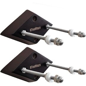 Skateboard wall Mount -Wooden Rhombic Shape Skateboard Deck Wall Mount with Two Screw Holes -Hanging Skateboard Display Decor for for Skateboard Enthusiasts-2 Packs(Black)