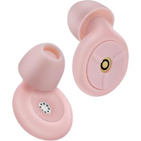 Ear Plugs for Sleeping Noise Cancelling, Dual-Core Filter, Reusable Hearing Protection – Up to 48dB Noise Reduction, Flexible Silicone – Ideal for Sleep, Focus, Travel(Pink)
