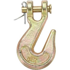 uxcell 1/4" Clevis Slip Hook, G70 Carbon Steel Chain Hooks with Safety Latch, Clevis Slip Hook 3300 Lbs Working Load Limit for Trailer Truck Transport