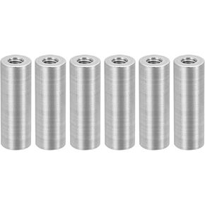 PATIKIL M3 Aluminum Spacers, 12 Pcs Metal Spacer Aluminum 3mm ID x 6mm OD x 20mm L Threaded Spacer Screw Standoff Round for RC Car Drones Motherboard, Silvery