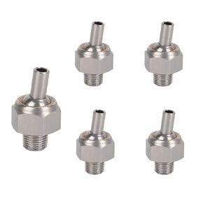 5 Pcs 1/8" NTP x20/40/60mm HTSN-1/8-60 Coolant Pipe Adjustable 304 Stainless Steel Screw-in Coolant Nozzle High-Pressure Water Oil Cooling Tube for Lathe, Milling, CNC Machine (HTSN-1/8-60)