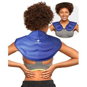 CooCoCo Ice Pack for Neck & Upper Back, Large Shoulder Ice Packs for Injuries Reusable, Cold Neck Ice Pack Wrap for Pain Relief, Cold Compress Therapy for Rotator Cuff Injuries