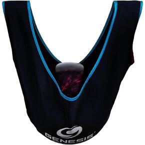 Genesis Bowling Deluxe See Saw Bowling Ball Holder/Cleaner - Black/Blue