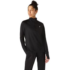 ASICS Women's Thermopolis Half Zip, Performance Black, S