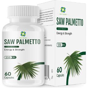 Herbs Saw Palmetto Extract,Supports Healthy Prostate Function for Men, Herbal Health Supplement,60 Capsules (30-Day Supply) 450mg Powder and 100mg Extract