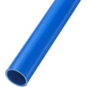 1-1/8" x 1-1/4" PVC Pipe 20" Plastic Rigid Tubing Round High Impact Drain Pipe, [for Greenhouse Garden Home HVAC Plumbing] - 28mm x 32mm / Blue