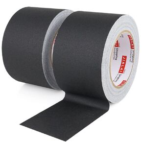 Black Gaffers Tape 3 inch - 30 Yards x 3 inches - 2 Pack Black Gaff Tape, Multipurpose Waterproof Rubber Adhesive No Residue Non-Reflective Matte Gaffer Tape