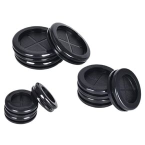 54Pcs Rubber Grommet Kit, 8 Size (5/8" 13/16" 7/8" 1" 1-3/16" 1-3/8" 1-2/3" 2") Drill Hole Rubber Grommet Kit for Wiring