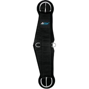 Weaver Equine AirFlex ‎Roper Horse Cinch, Anti-Slip Nylon Webbing Saddle Cinch Girth with Flat Buckle, Western Horse Riding Supplies, ‎Black