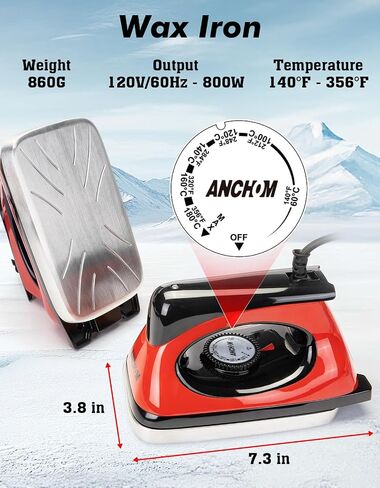 Ski Snowboard Tuning Kit, Complete Ski Snowboard Waxing Kit with Waxing Iron, Wax, Edge Tools, Carry Bag, Base Repair, Professional Tuning Equipment in Saudi Arabia